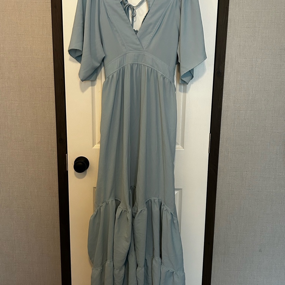 Elegant Blue Maxi Dress